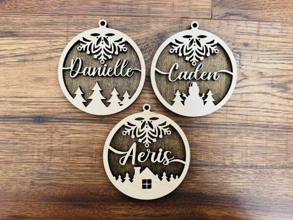Personalized Christmas Ornaments | Script Ornament - Image 6
