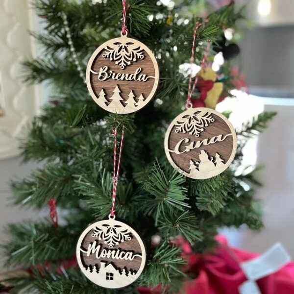 Personalized Christmas Ornaments | Script Ornament - Image 3