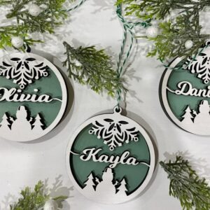 Personalized Christmas Ornaments | Script Ornament
