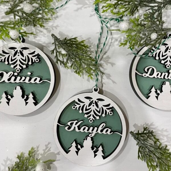 Personalized Christmas Ornaments | Script Ornament